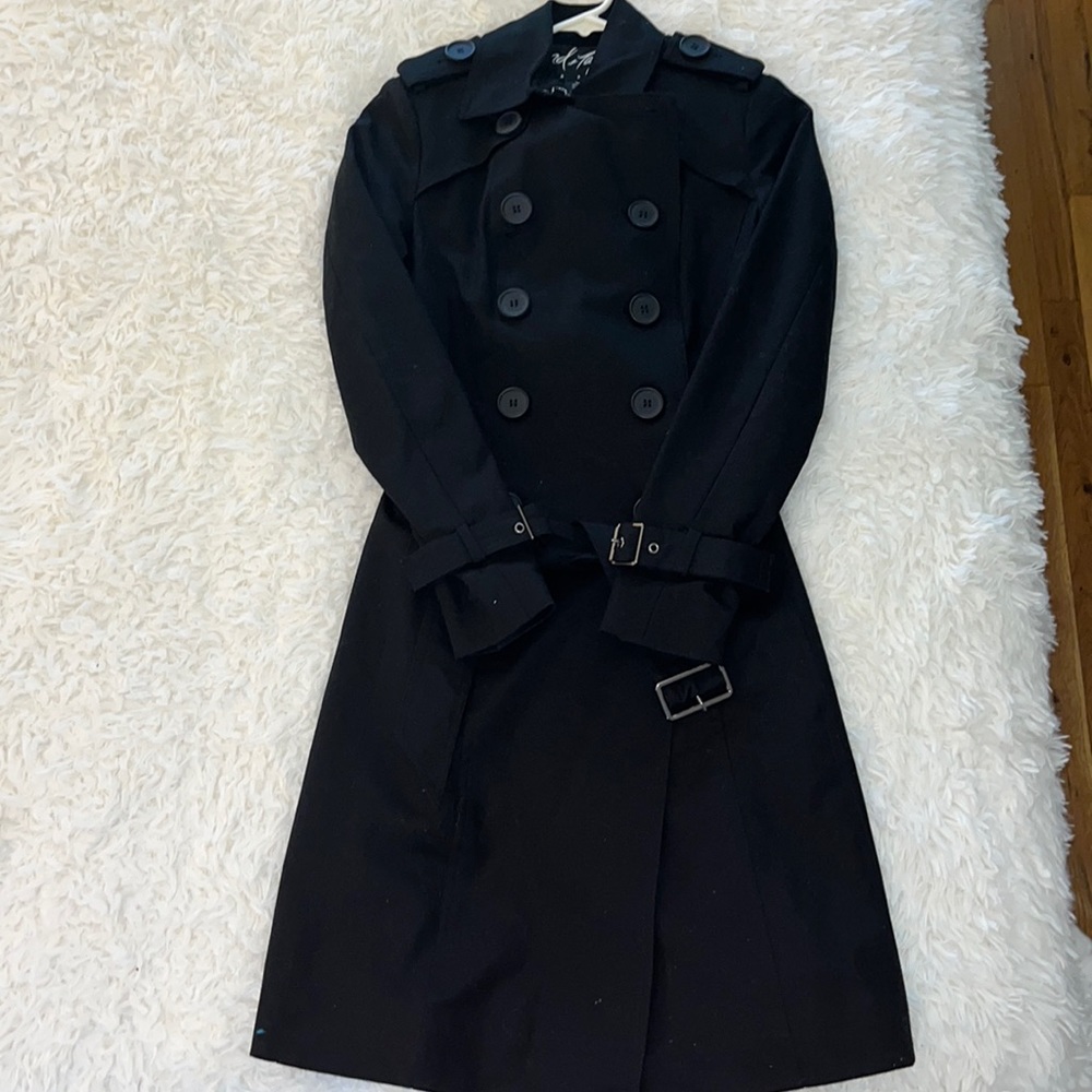 Lord & Taylor 424 fifth Black Trench Coat